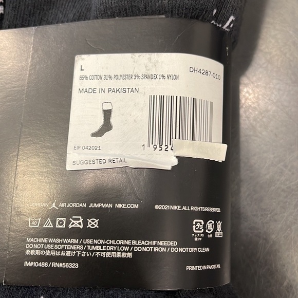Jordan Essential Cushioned Crew Socks 6 pairs set Jordan 23 - Picture 6 of 14